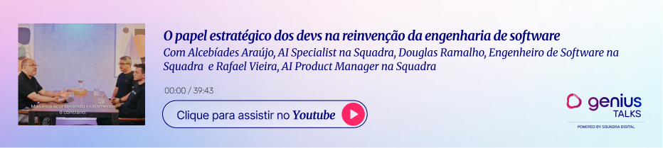 O papel estratégico dos devs na reinvenção da engenharia de software | Genius Talks #03 O papel estratégico dos devs na reinvenção da engenharia de software | Genius Talks #03